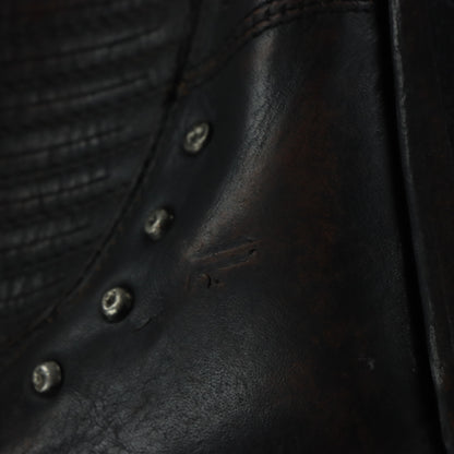 FRYE 'Sacha' Stud Chelsea Brown Leather Ankle Boots (8.5 B)