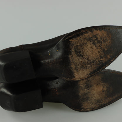 FRYE 'Sacha' Stud Chelsea Brown Leather Ankle Boots (8.5 B)