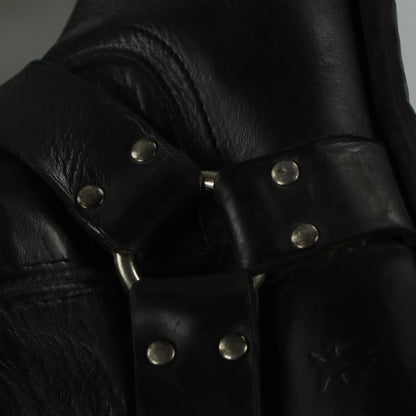 FRYE Harness Black & Silver Stud Buuckle Motorcycle Boots (10.5 D)