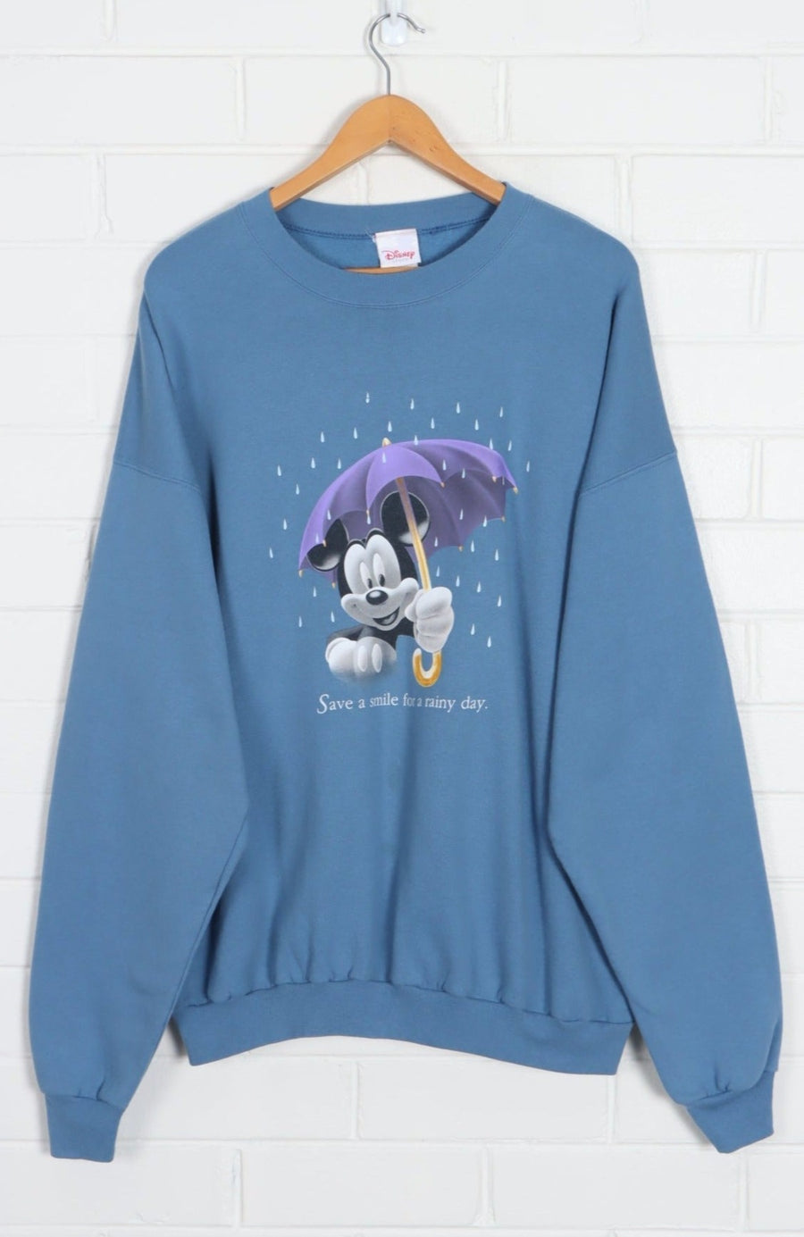 DISNEY Classic Mickey "Save A Smile For A Rainy Day" Sweatshirt (XXL)