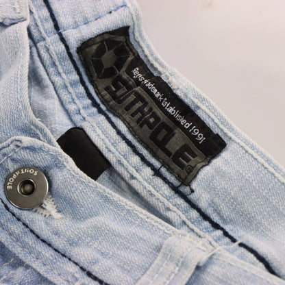 VINTAGE SOUTHPOLE Y2K Light Wash Jorts Denim Jean Shorts  (34)