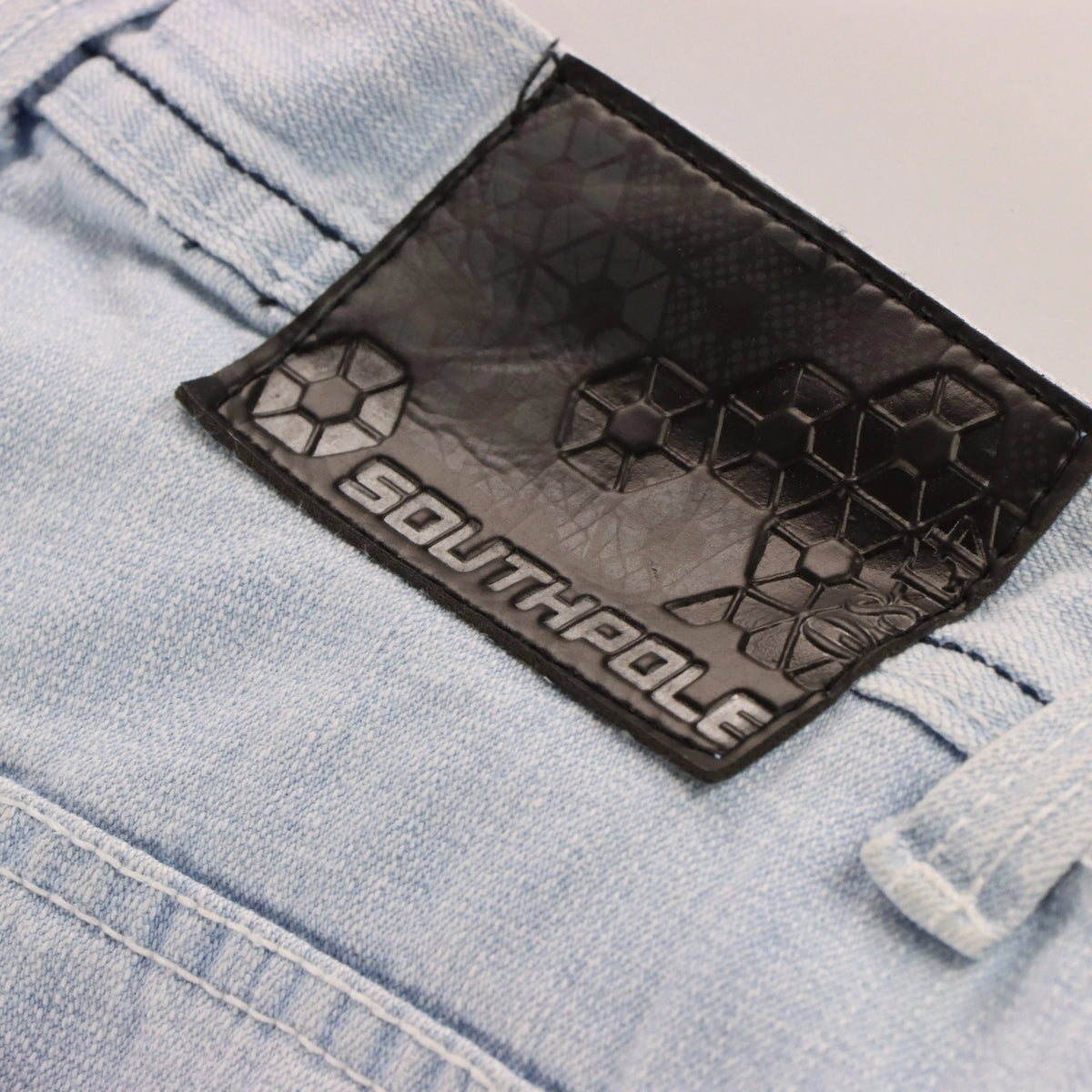 VINTAGE SOUTHPOLE Y2K Light Wash Jorts Denim Jean Shorts  (34)