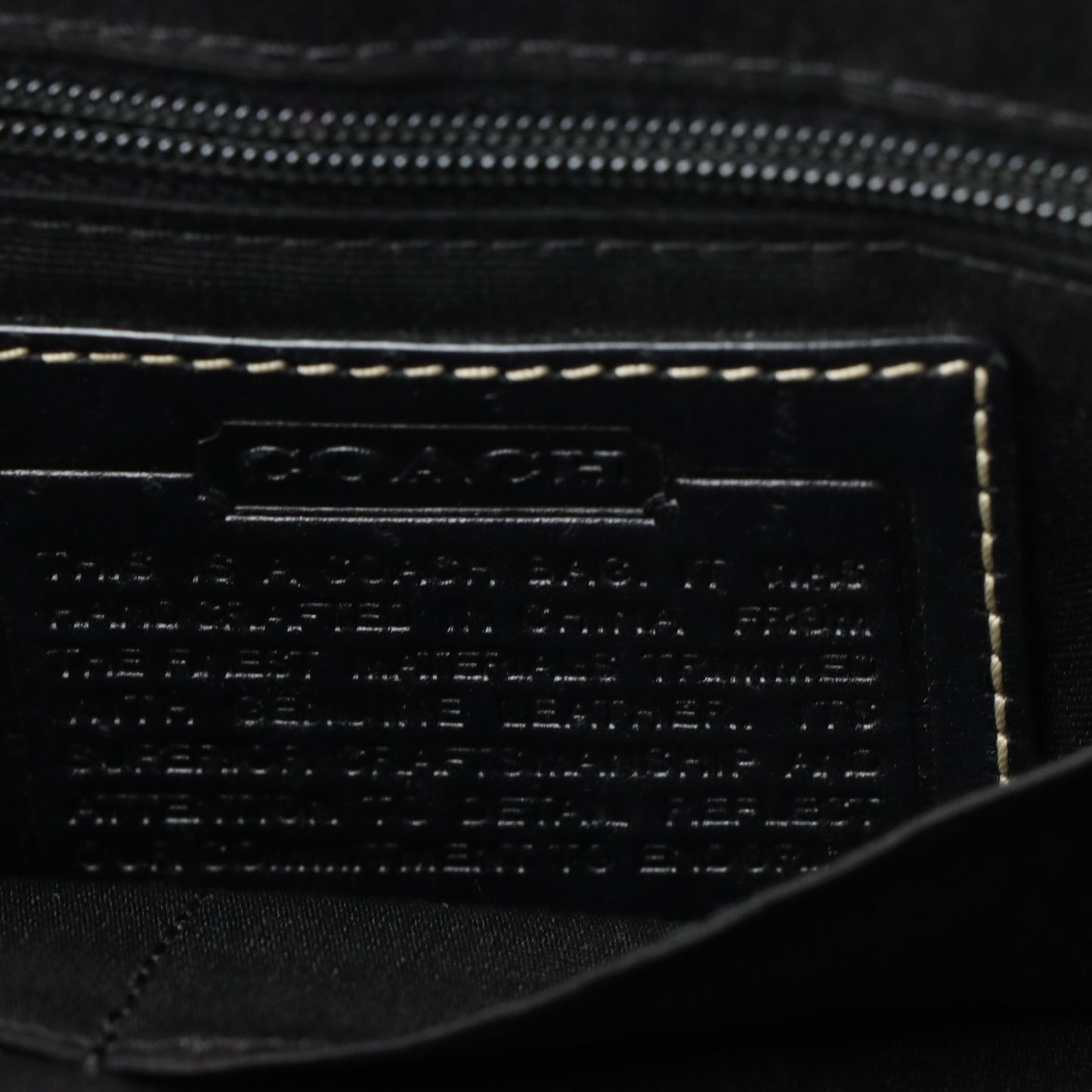 COACH 8K06 Signature Belted Black Canvas Shoulder Tote Bag