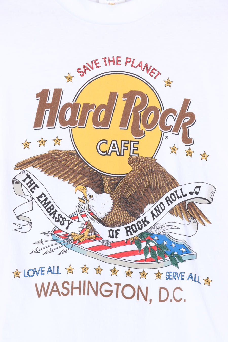 HARD ROCK CAFE Washington D.C 'Love all, Serve all' Eagle Tee (S)
