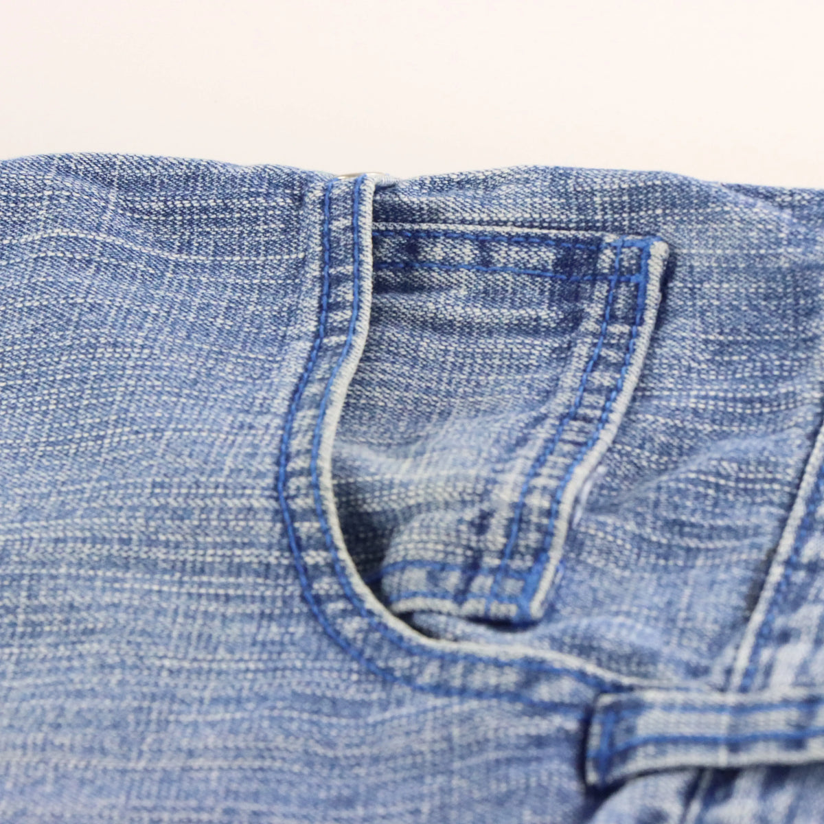 Vintage SOUTHPOLE Y2K Jorts Blue Monochromatic Stitch Denim Jean Shorts (34)