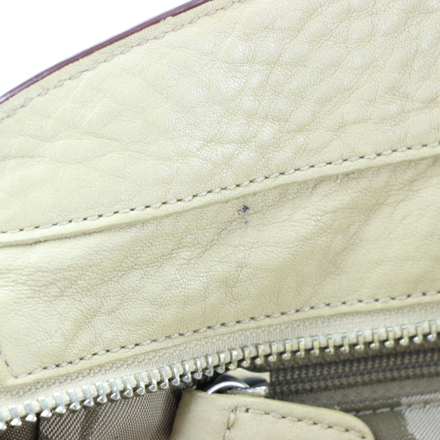 COACH 5031 Hampton Tassel Tan Pebbled Leather Bag