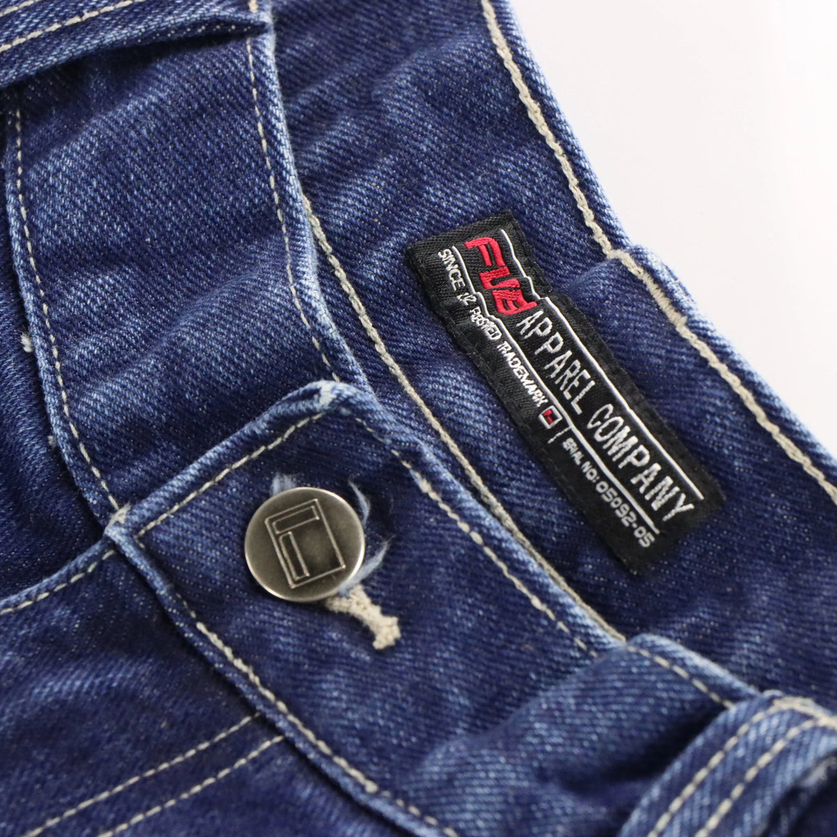 Vintage FUBU Y2K Carpenter Dark Blue Denim Pocket Jorts Shorts (36)