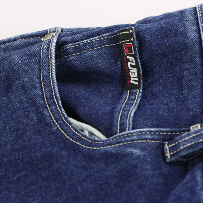 Vintage FUBU Y2K Carpenter Dark Blue Denim Pocket Jorts Shorts (36)
