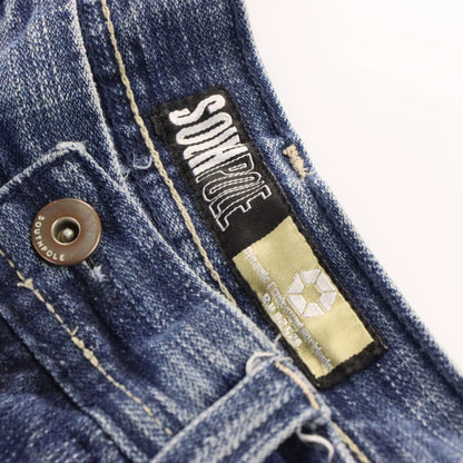Vintage SOUTHPOLE Y2K Jorts Faded Denim Blue Jean Shorts (36)