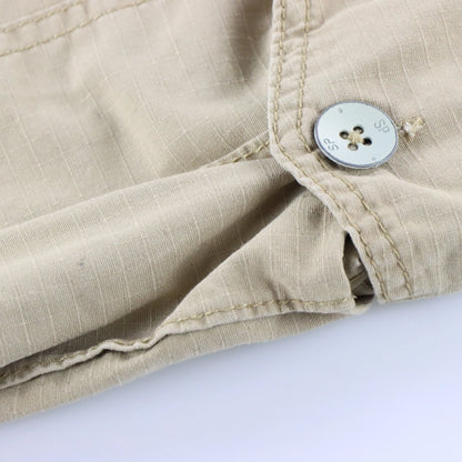 Vintage SOUTHPOLE Y2K Cargo Tan Brown Pocket Straps Jorts Shorts (32)