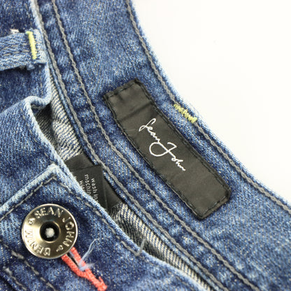 SEAN JOHN Y2K Colourful Stitching Jorts Denim Jean Shorts (34)