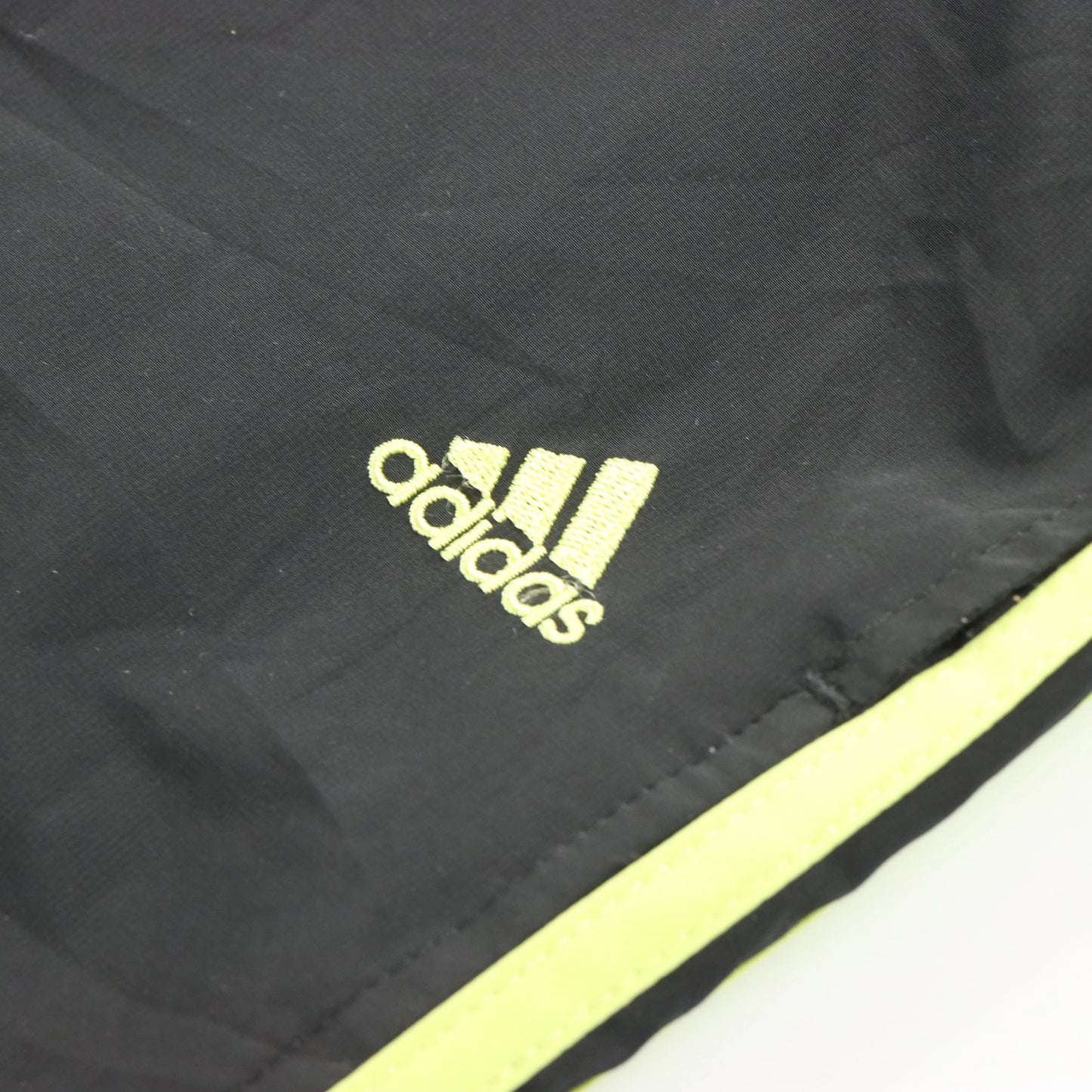 ADIDAS Embroidered Logo 3-Stripe Black & Fluro Track Pants (L) - Vintage Sole Melbourne