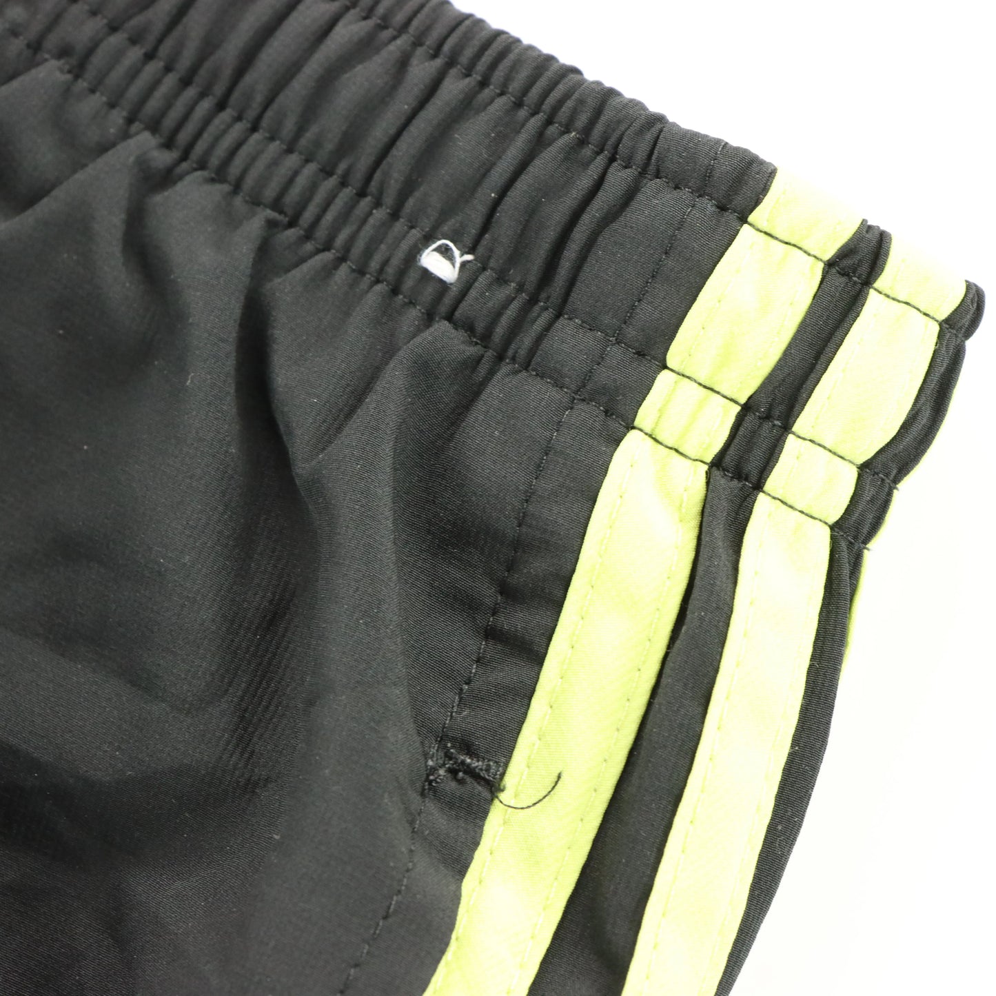 ADIDAS Embroidered Logo 3-Stripe Black & Fluro Track Pants (L) - Vintage Sole Melbourne
