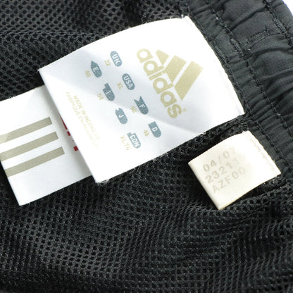 ADIDAS Embroidered Logo 3-Stripe Black & Fluro Track Pants (L) - Vintage Sole Melbourne