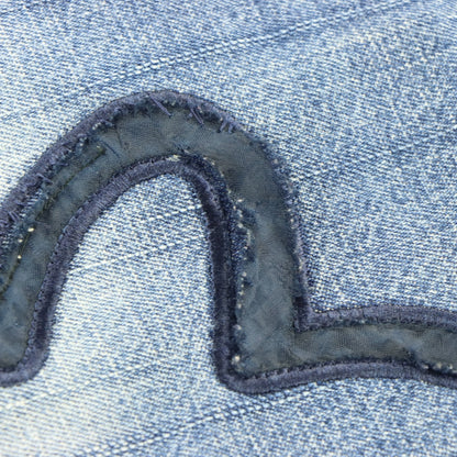 EVISU Embroidered Logo Jorts Denim Jean Shorts (34) - Vintage Sole Melbourne