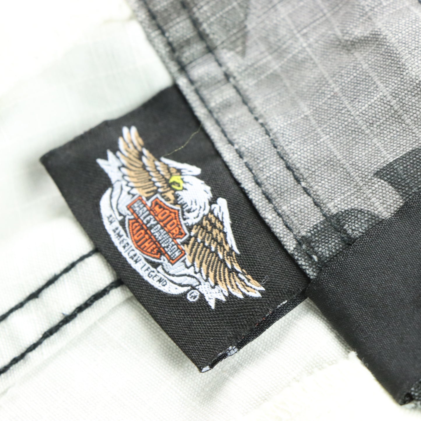 HARLEY DAVIDSON Y2K Embroidered Flame Camouflage Buckle Cargo Pants (38 x 32)