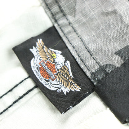 HARLEY DAVIDSON Y2K Embroidered Flame Camouflage Buckle Cargo Pants (38 x 32)