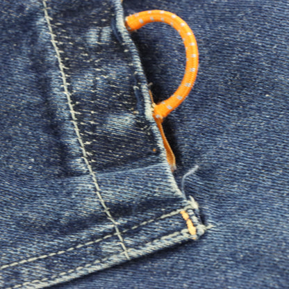 KIKWEAR Y2K Embroidered Cargo Wide Leg Denim Jeans (34)