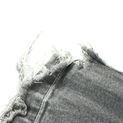 JNCO JEANS Y2K Embroidered Graffiti USA Made Dark Distressed Grey Jeans (36 x 32)