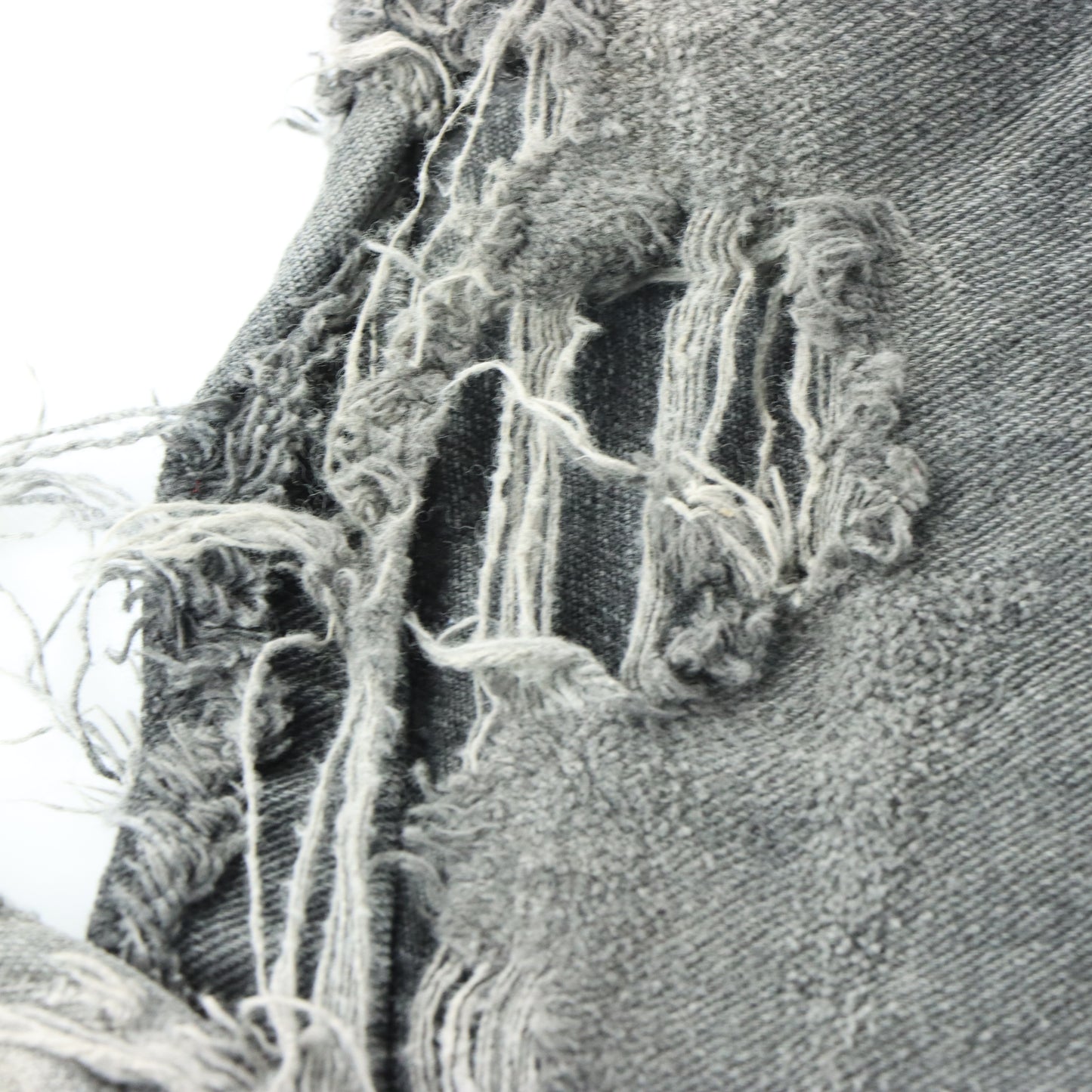 JNCO JEANS Y2K Embroidered Graffiti USA Made Dark Distressed Grey Jeans (36 x 32)