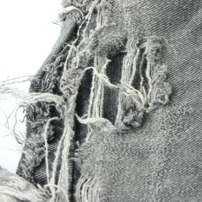 JNCO JEANS Y2K Embroidered Graffiti USA Made Dark Distressed Grey Jeans (36 x 32)