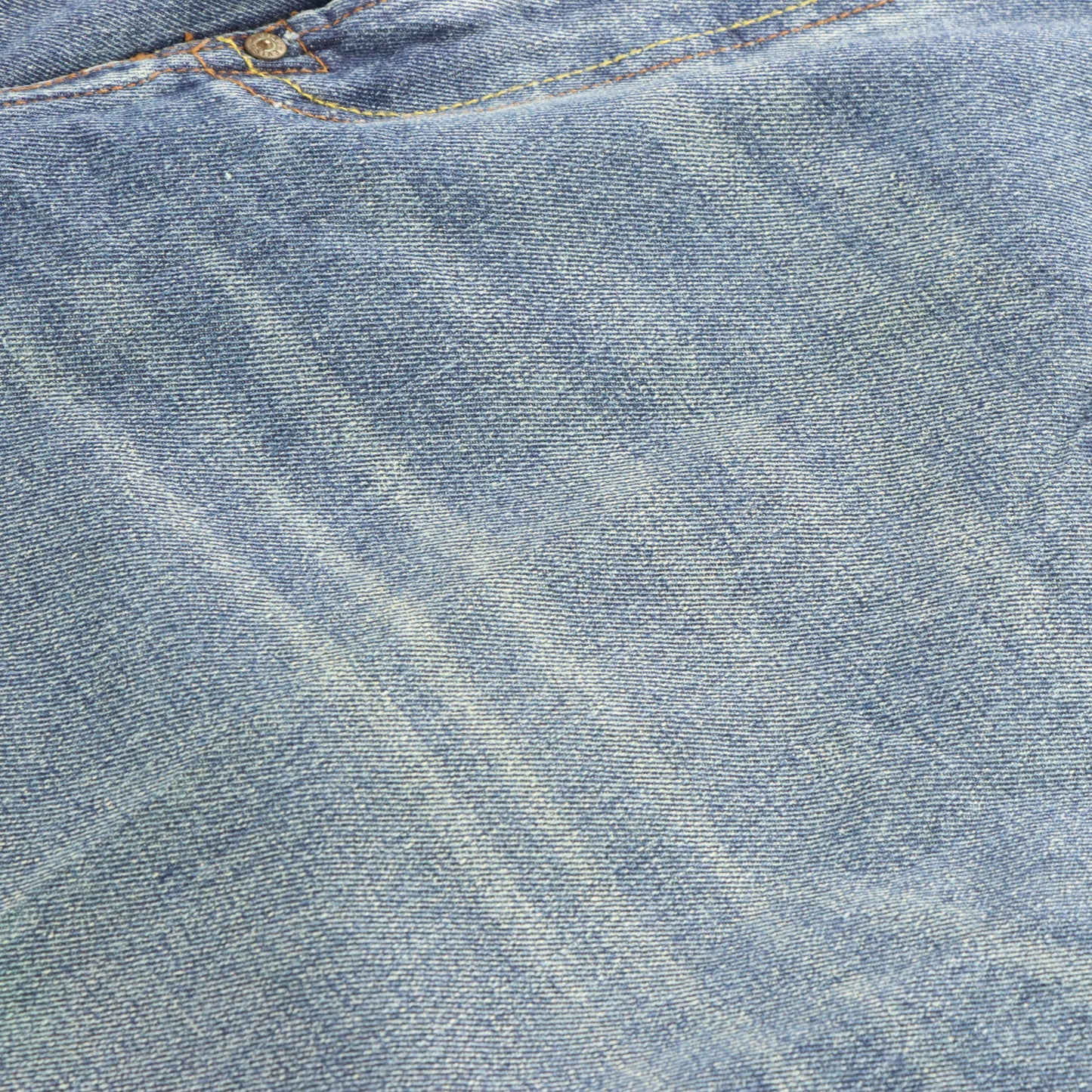 Vintage EVISU Embroidered Big Gold Seagull Logo Blue Jeans (42)