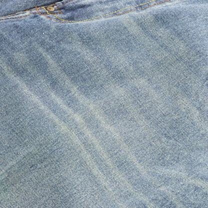 Vintage EVISU Embroidered Big Gold Seagull Logo Blue Jeans (42)