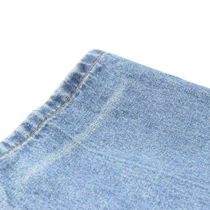 Vintage EVISU Embroidered Big Gold Seagull Logo Blue Jeans (42)