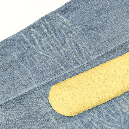 Vintage EVISU Embroidered Big Gold Seagull Logo Blue Jeans (42)