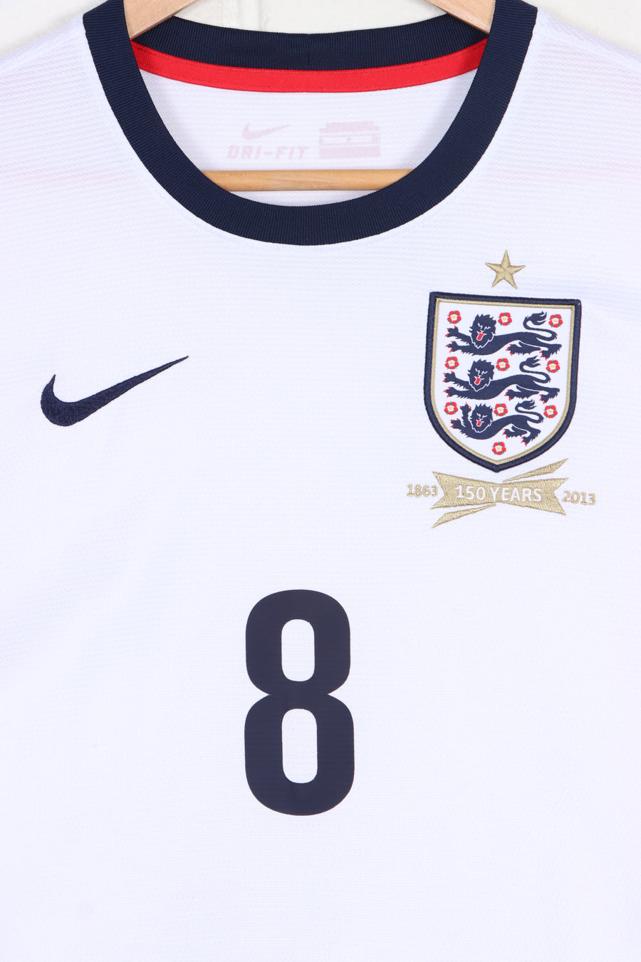 England #8 Wilshere 2013/2014 '150 Years' NIKE Home Soccer Jersey (S)
