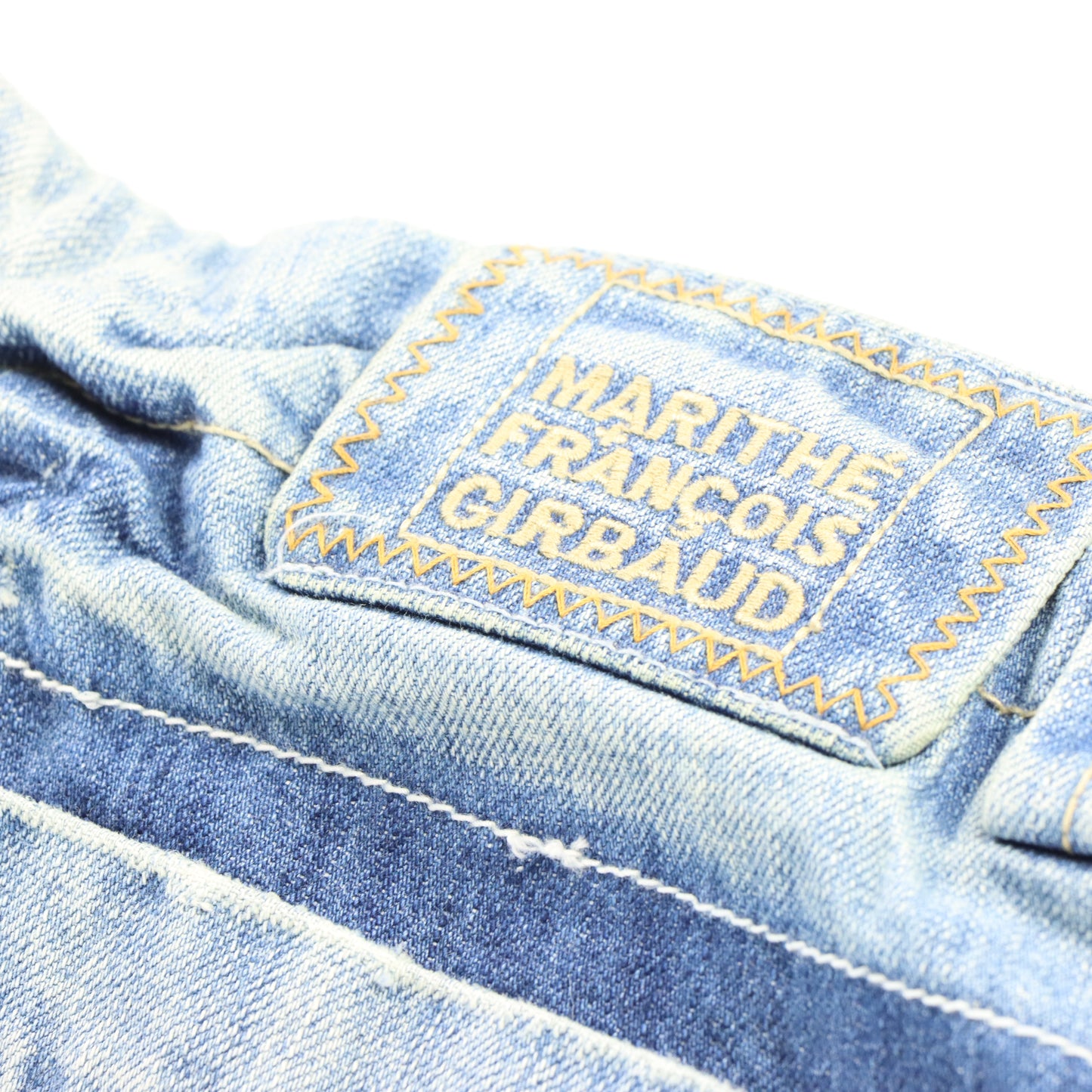 MARITHE FRANCOIS GIRBAUD Pocket Acid Wash Jeans (38)