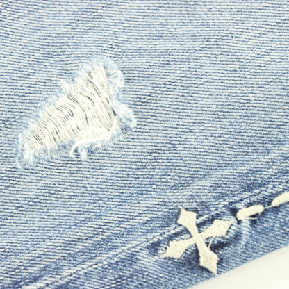 AFFLICTION Y2K Embroidered Cross Grunge Faded Jeans (34)