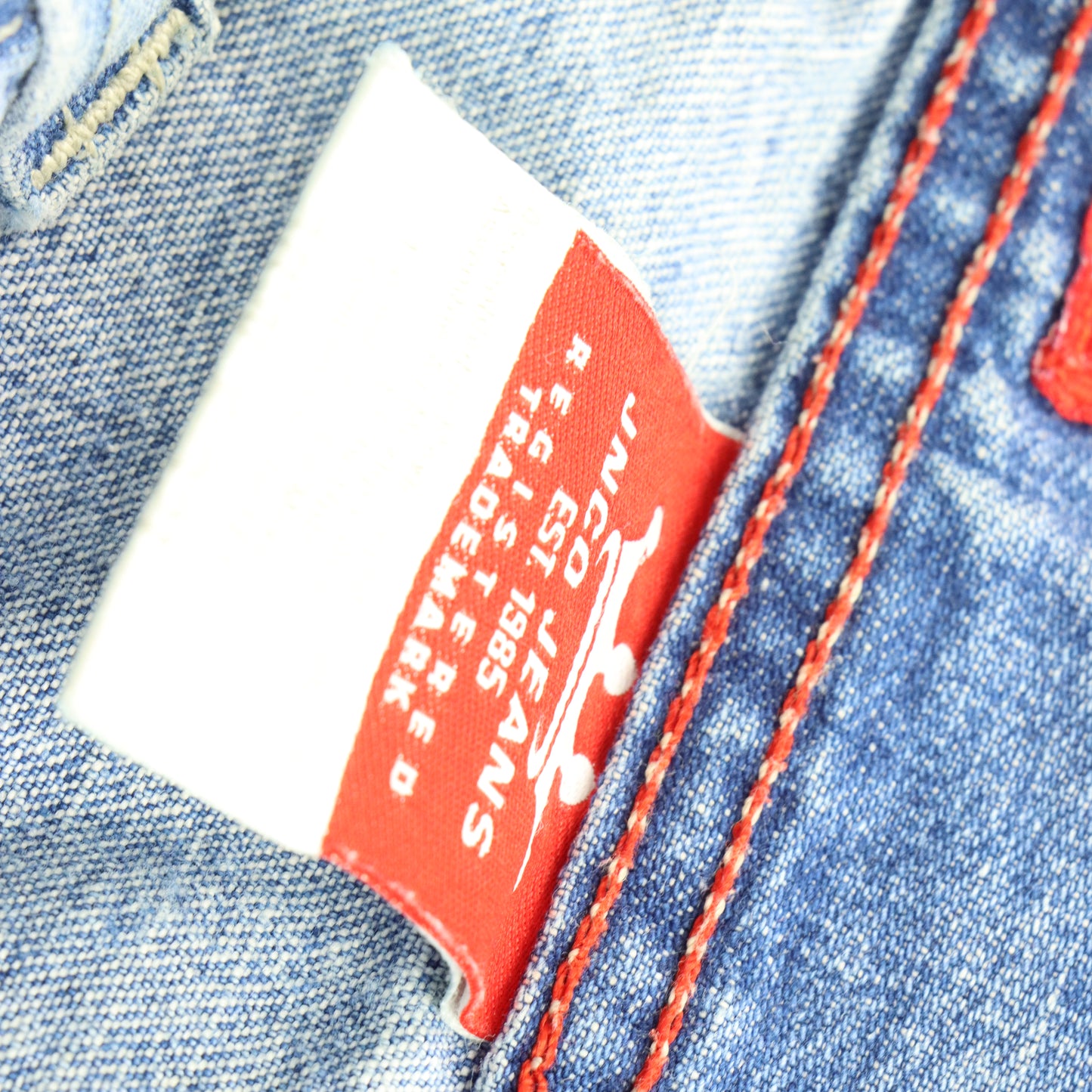 JNCO JEANS Y2K Embroidered Blue & Red Cargo Jeans (38 x 32)