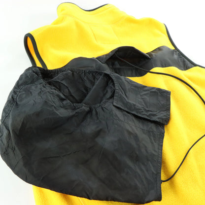 RALPH LAUREN POLO JEANS Yellow Fleece Hide Away Hood Vest (M) - Vintage Sole Melbourne