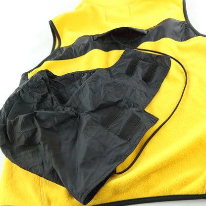 RALPH LAUREN POLO JEANS Yellow Fleece Hide Away Hood Vest (M) - Vintage Sole Melbourne