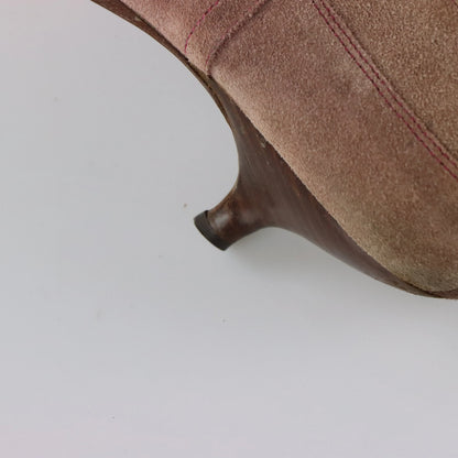 Vintage MIU MIU Suede Formal Lace Up Kitten Pointed Heel Shoes (39)
