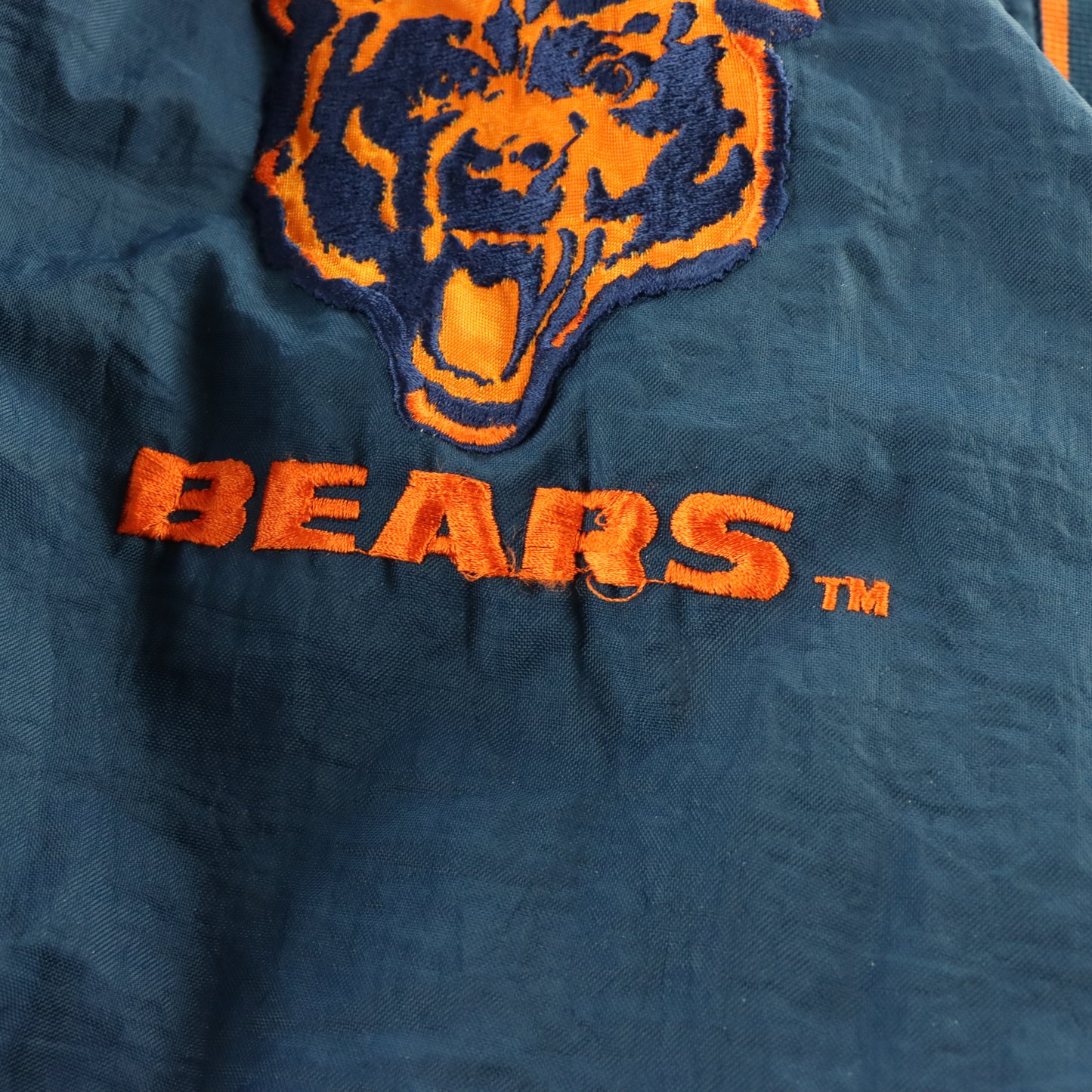 Chicago Bears Embroidered Patch PRO PLAYER Reversible Full Zip NFL Jacket Korean Made (XXL)