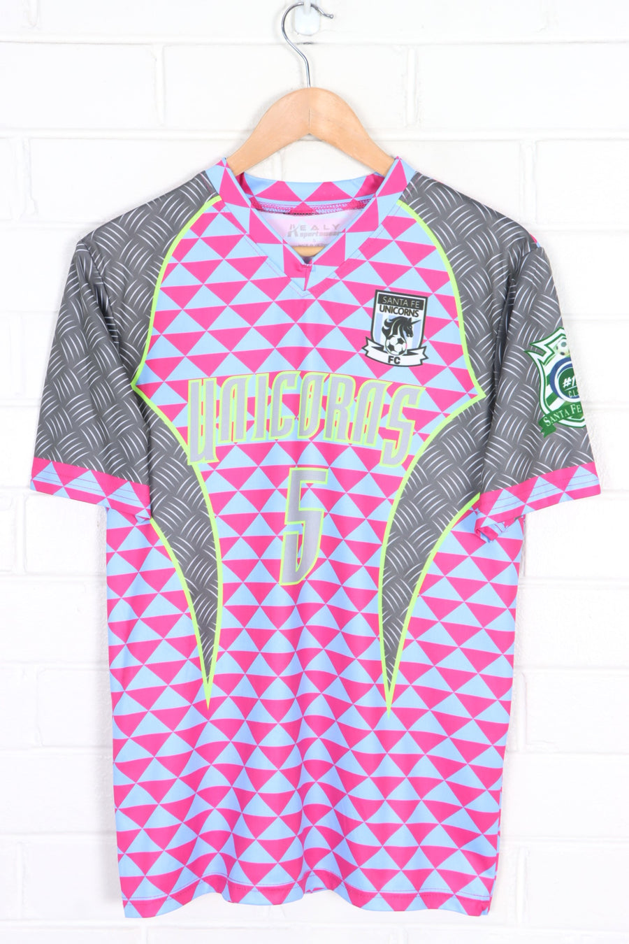 Santa Fe Unicorns #5 'Katelyn' Retro Printed Soccer Jersey (S)