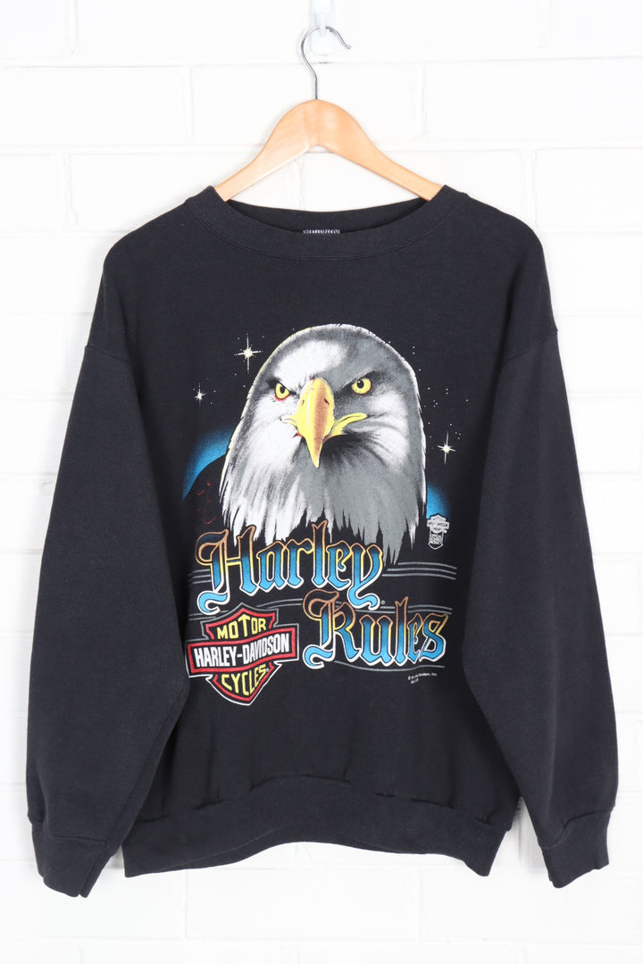 Vintage HARLEY DAVIDSON 1991 Eagle Sweatshirt USA Made (L-XL)