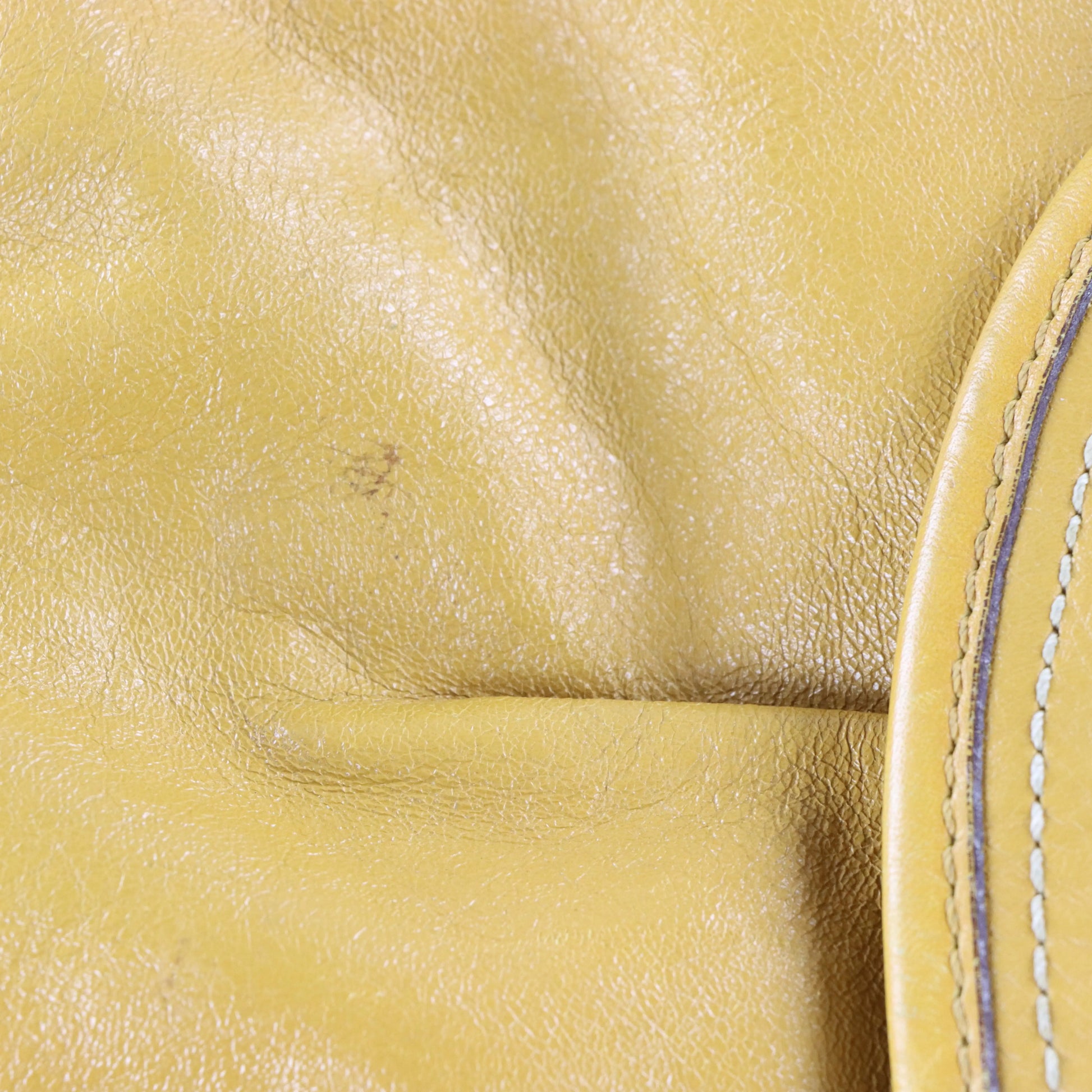 COACH F15204 Buckle Pleated Leather Yellow Shoulder Bag - Vintage Sole Melbourne