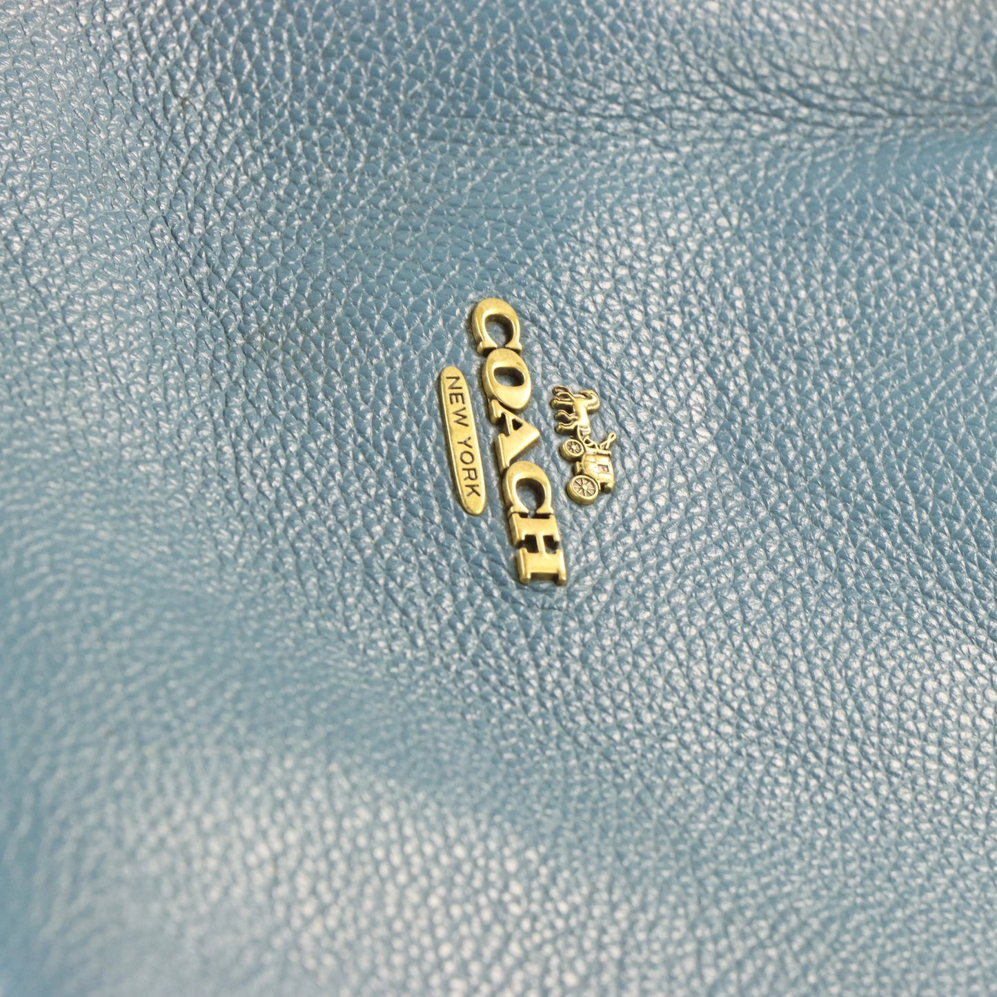 COACH Hadley 73549 Lake Blue Hobo Leather Tote Bag - Vintage Sole Melbourne