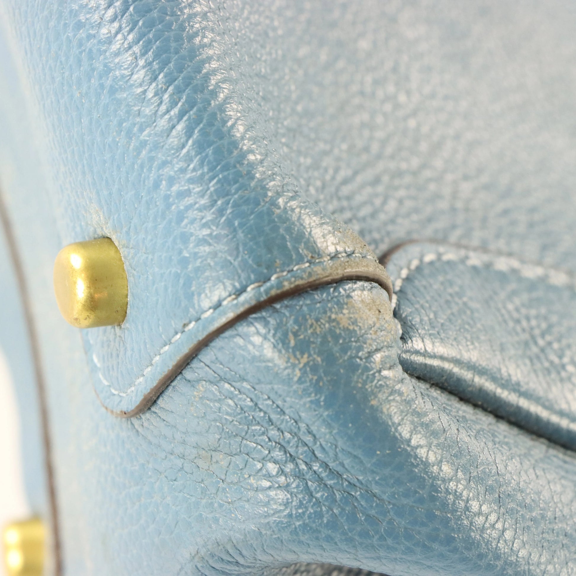 COACH Hadley 73549 Lake Blue Hobo Leather Tote Bag - Vintage Sole Melbourne