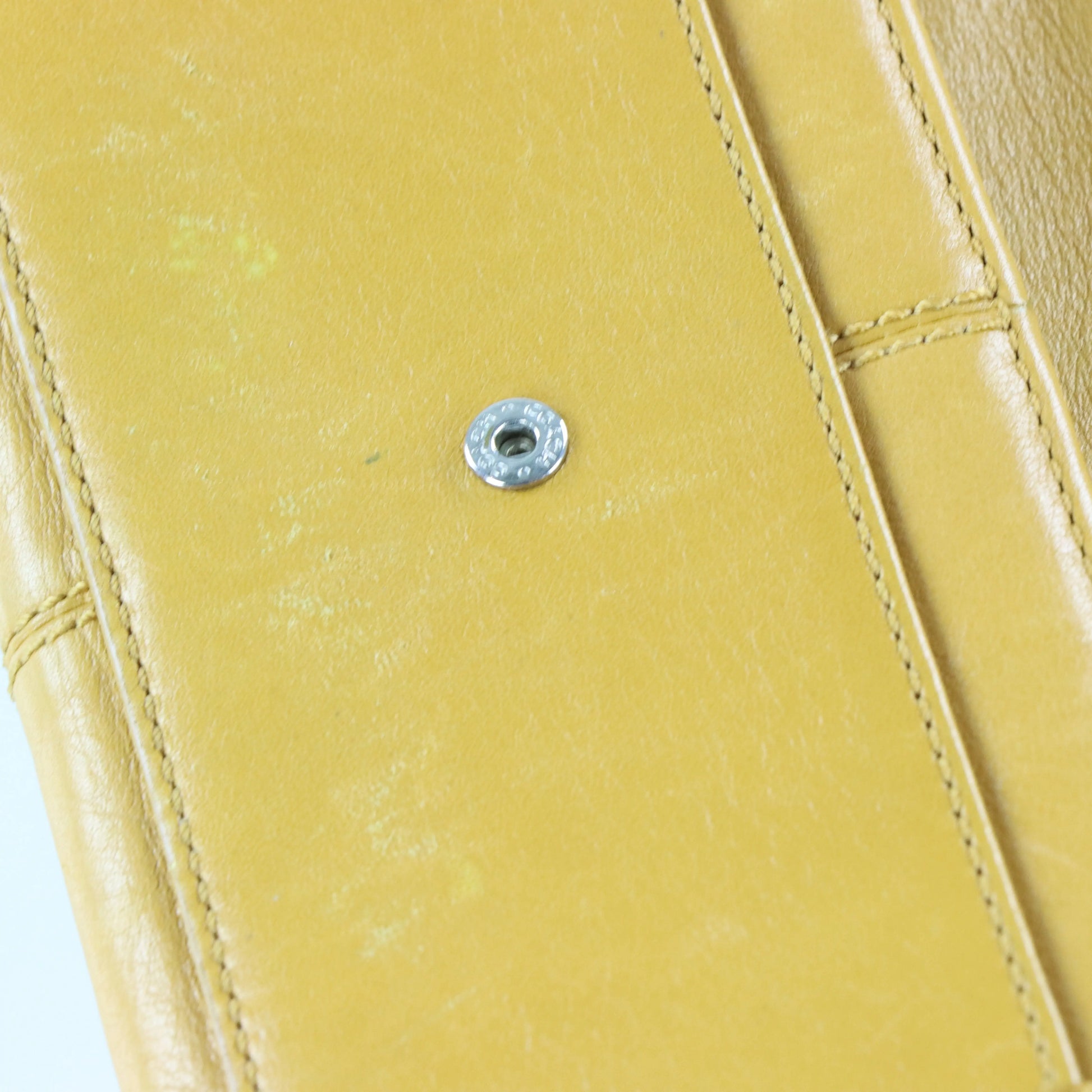 COACH Soho Yellow Pleated Leather Purse Wallet - Vintage Sole Melbourne