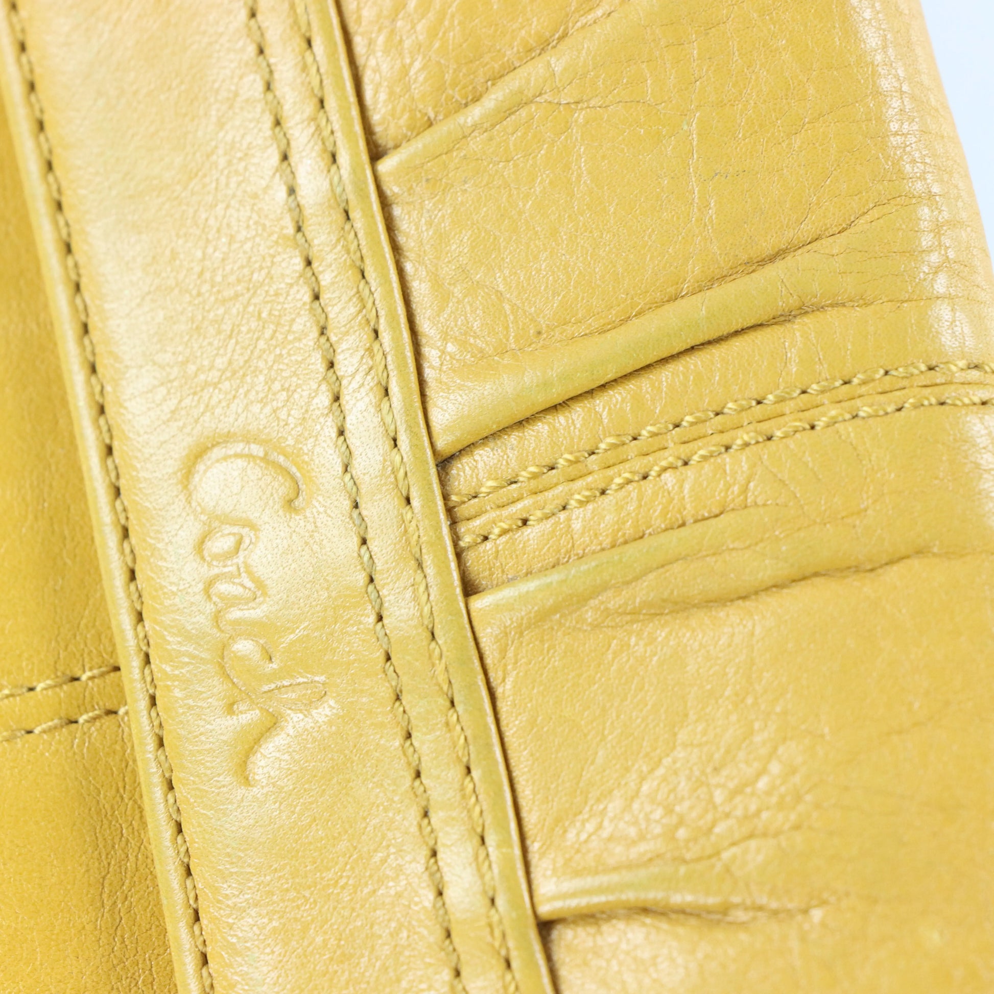 COACH Soho Yellow Pleated Leather Purse Wallet - Vintage Sole Melbourne