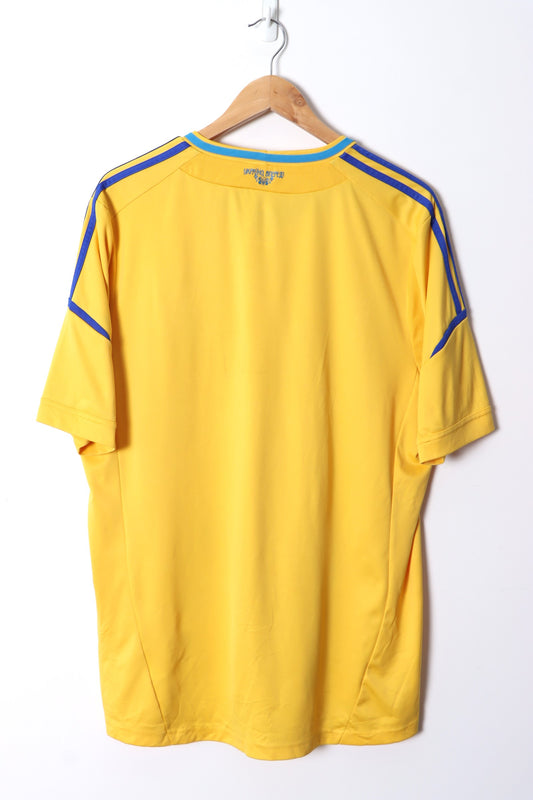 Ukraine 2012/2013 ADIDAS Home Soccer Jersey (XL)