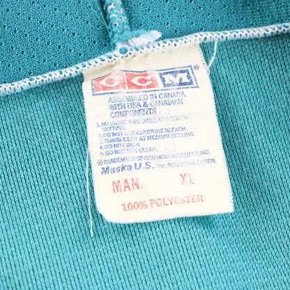 Vintage 90s CCM San Jose Sharks NHL Canadian Made Teal Hockey Jersey (XXL)