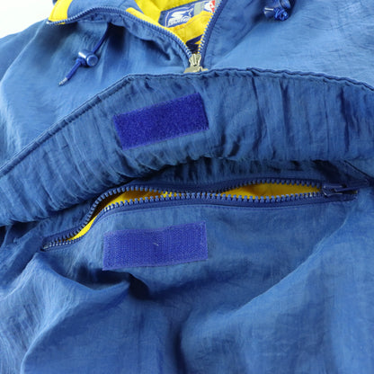 Golden State Warriors STARTER Korean Made NBA Quilt Lined Pop Over Windbreaker (L) - Vintage Sole Melbourne