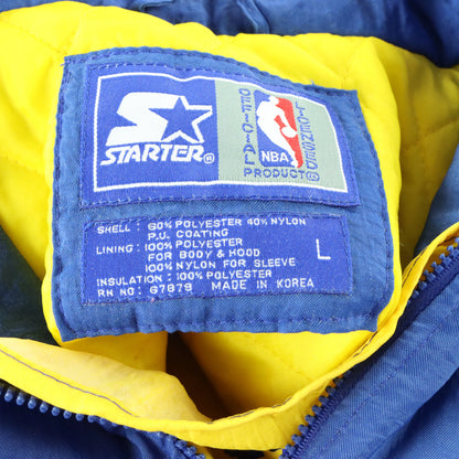 Golden State Warriors STARTER Korean Made NBA Quilt Lined Pop Over Windbreaker (L) - Vintage Sole Melbourne