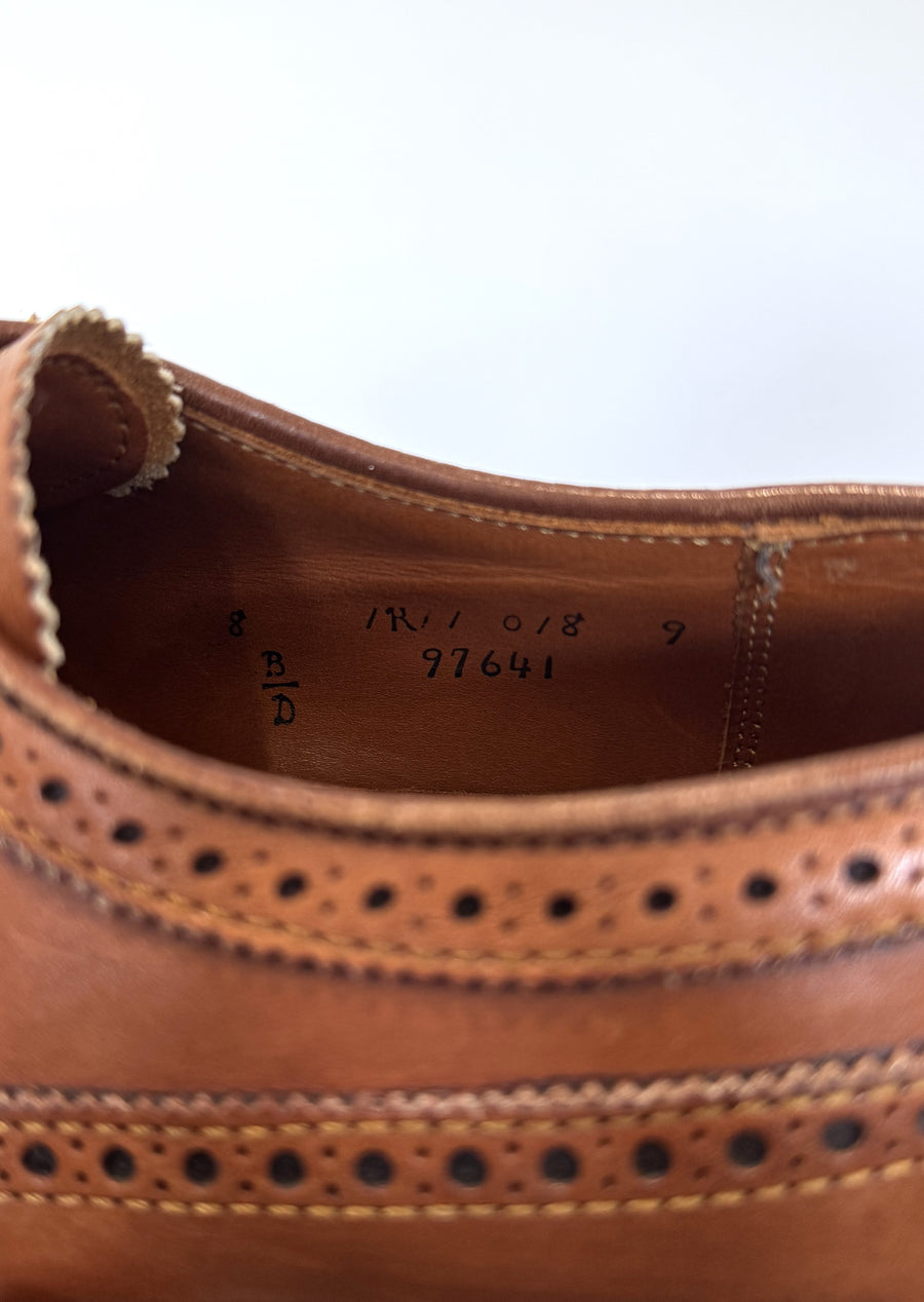 ALDEN J.Crew Tobacco Leather 97641 Long Wing Bluchers (8)