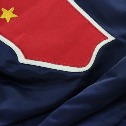 Anaheim Angels California Patch MLB Fleece Lined Satin Bomber Jacket (S) - Vintage Sole Melbourne